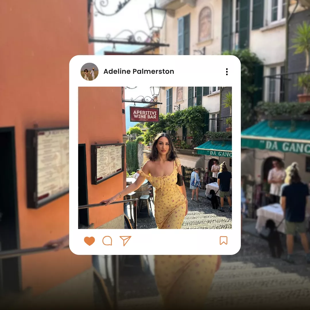 Instagram girl in a yellow floral dress — perfect for testing nude AI removal.